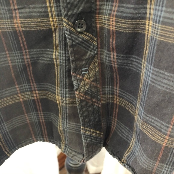 Billabong  men’s dress shirt brown/black plaid SZ L - Picture 2 of 12